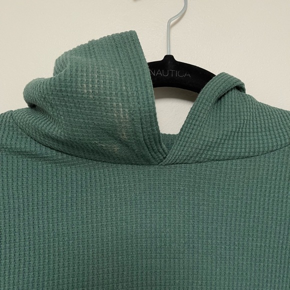 Green Waffle Hoodie - Picture 3 of 3